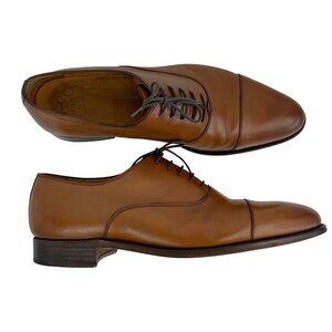 Loding Mens Brown Welted Leather Oxford Dress Shoes Size 11 Cedar Shoe Trees